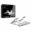 Conceptronic DONN35S Laptop stovas su 7-in-1 USB-C doko stotele, Dual HDMI 4K60Hz, GbE, USB-C 5Gbps, 2x USB-A, 100W PD, sidabrinis