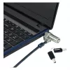 Conceptronic NBT Nano-Lock Dual nešiojamojo kompiuterio spyna su kodu, 4 skaitmenų, 1.8 m plieninis trosas, juoda/sidabrinė