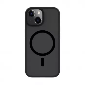 Connect Apple iPhone 15 hibridinis dėklas su magnetu, PC+TPU, juodas