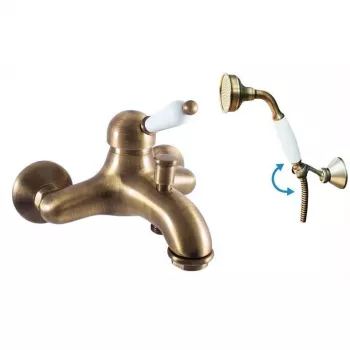 CONTIPRO Colorado Single Lever Bath Mixer with Hand Shower and Accessories L554.5/2SM Chrome