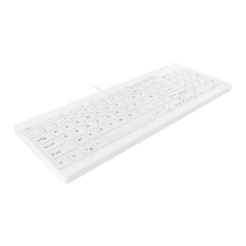 Contour ACTIVE KEY Higienos Kompaktiška Itin plona Laidinė USB Klaviatūra Juoda (AK-C7012F-UVS-W/FR)