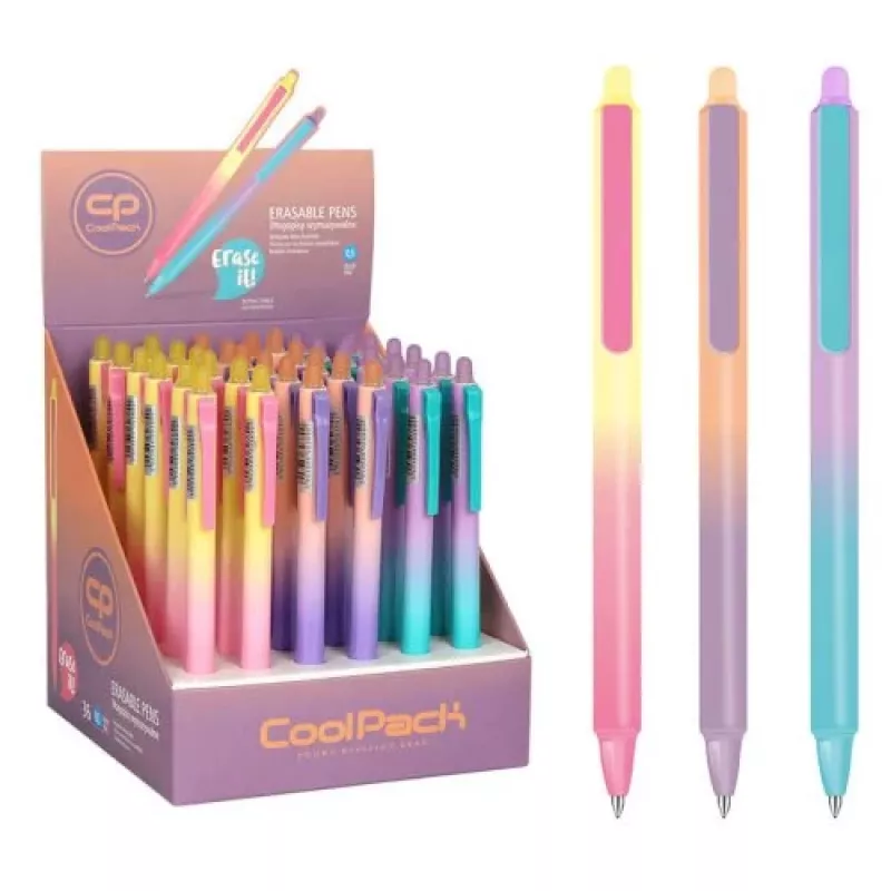 COOLPACK Gradient Light ištrinamas tušinukas su užtraukimo mechanizmu 0,5 mm, juoda rašalo spalva
