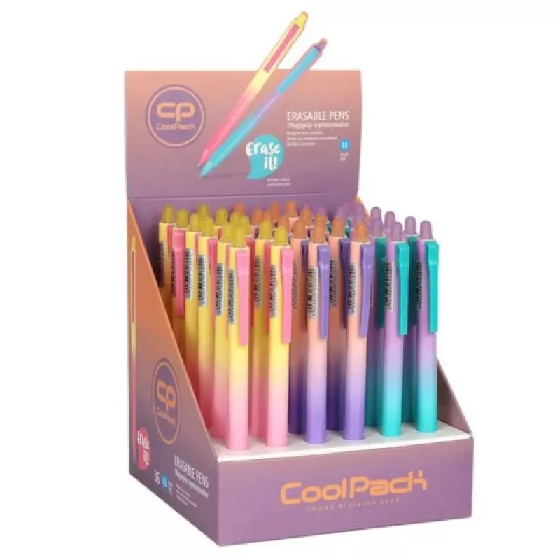 COOLPACK Gradient Light ištrinamas tušinukas su užtraukimo mechanizmu 0,5 mm, juoda rašalo spalva