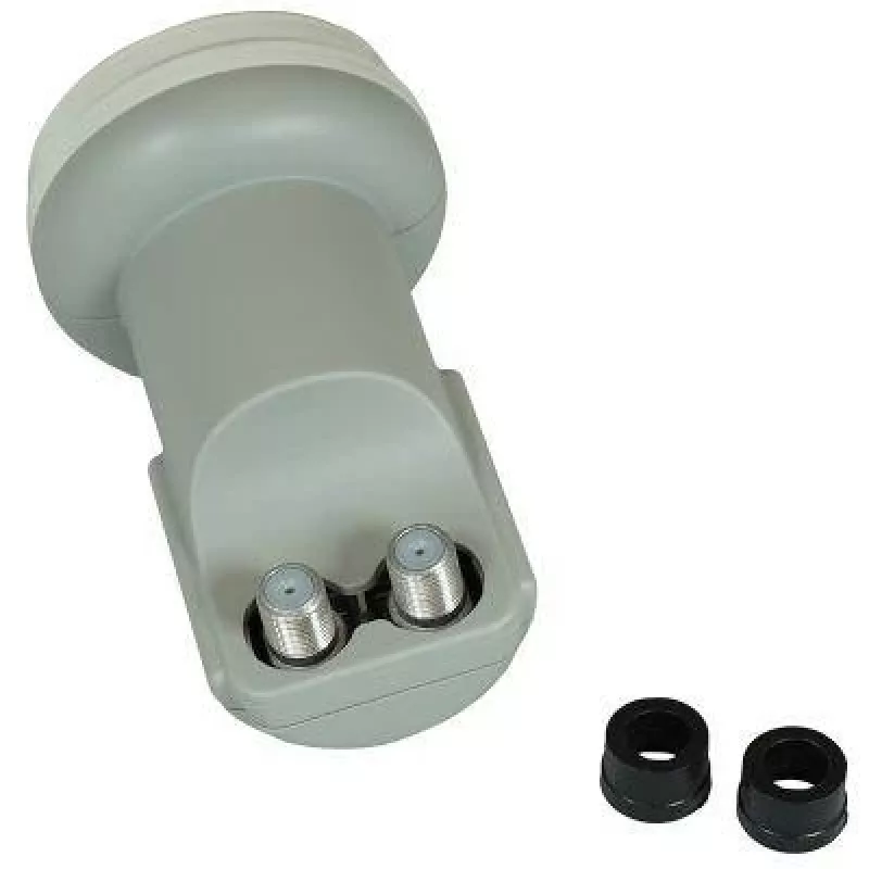 CORAB C120TWN Twin LNB keitiklis – 2 išėjimai, 40 mm apšvieta, mažas triukšmas 0,1 dB, atsparus orams F tipo