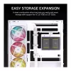 CORSAIR 2800X RS-R ARGB Micro-ATX Dual Chamber Cube Case, White, su panoraminiu grūdintu stiklu ir 2x LL120 RGB ventiliatoriais