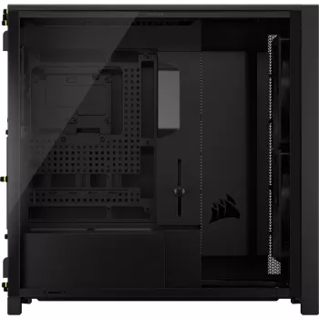 Corsair FRAME 5000D WOOD RS Vidutinis Bokštas Kompiuterio Korpusas, Juodas/Riešutmedis, E-ATX, ATX, Micro-ATX, Mini-ITX, Plienas/Grūdintas Stiklas/Plastikas/Riešutmedžio Mediena, Žaidimams