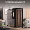 Corsair FRAME 5000D WOOD RS Vidutinis Bokštas Kompiuterio Korpusas, Juodas/Riešutmedis, E-ATX, ATX, Micro-ATX, Mini-ITX, Plienas/Grūdintas Stiklas/Plastikas/Riešutmedžio Mediena, Žaidimams