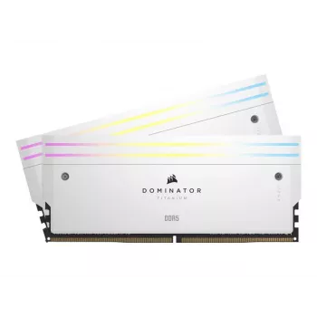 Corsair Dominator Titanium RGB 32GB (2x16GB) DDR5-6400 CL32 atminties rinkinys, baltas