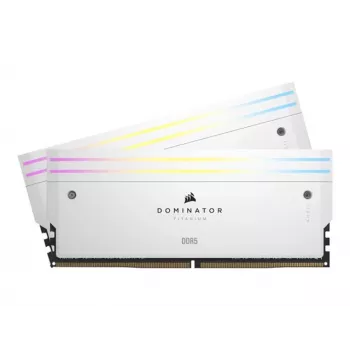 Corsair Dominator Titanium RGB 32GB (2x16GB) DDR5-6400 CL32 atminties rinkinys, baltas