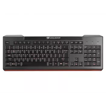 COUGAR 200K klaviatūra - pilnas LED apšvietimas - žirklinio mechanizmo membrana - laidinė USB - juoda