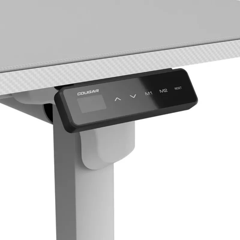 COUGAR E-Grav 180 elektrinis reguliuojamo aukščio žaidimų stalas, baltas