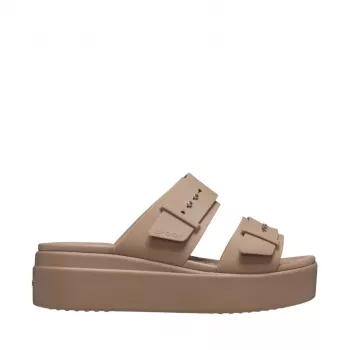 Crocs Brooklyn Low moteriški smėlio spalvos platforminiai sandalai 207431 2Q9 dydis 38-39