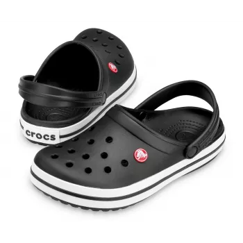 Crocs Crocband šlepetės unisex juodos, baltos