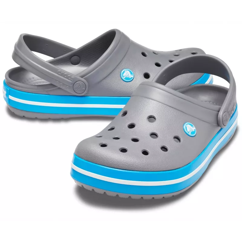 Crocs Crocband Unisex medžio klumpės pilka, mėlyna, balta