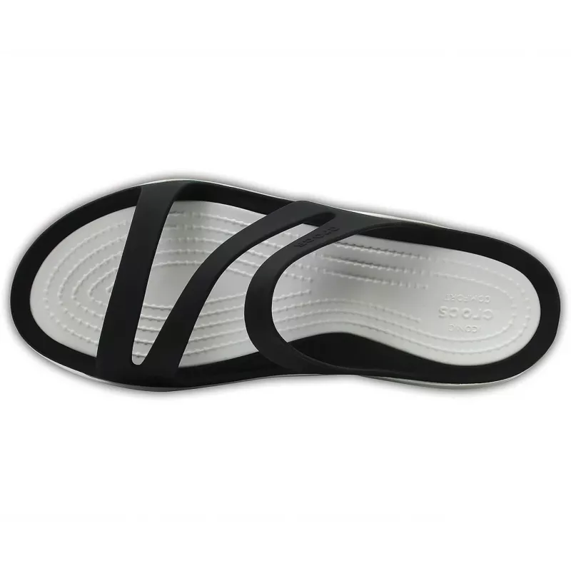 Crocs Swiftwater sandalai moteriški juodi balti 36-37