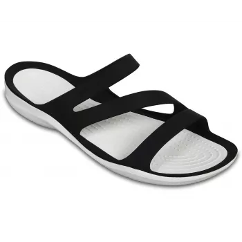 Crocs Swiftwater sandalai moteriški juodi balti 36-37