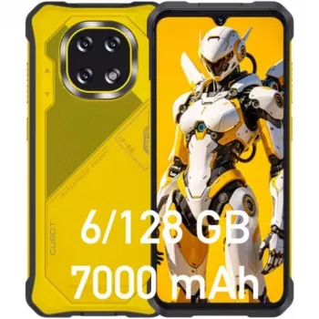 CUBOT KingKong ES5 neperšlampamas išmanusis telefonas, 6.088 inch HD+ ekranas, 6GB RAM/128GB atmintis, 8000mAh, 4G LTE, geltona