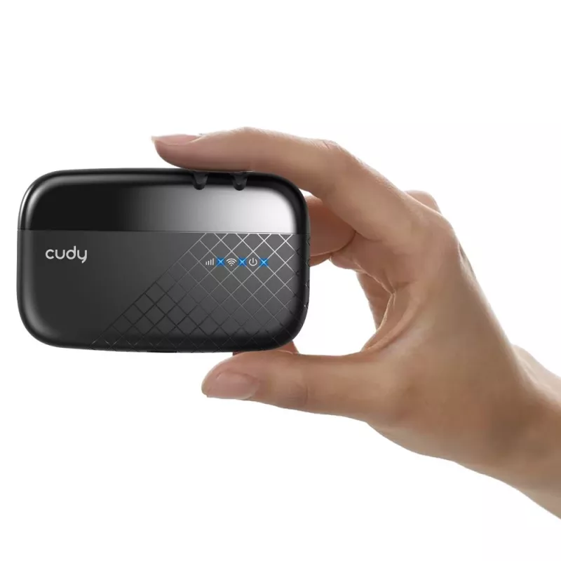 Cudy MF4 4G LTE mobilus Wi-Fi maršrutizatorius, 300 Mbps vienos juostos 2.4 GHz, iki 10 įrenginių, 2000 mAh baterija, juoda
