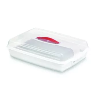 CURVER Stačiakampė torto transportavimo dėžė 45x29,5x11,1 cm, balta