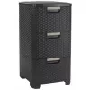 CURVER Infinity Recycled Bookcase su 3 stalčiais, 3x14L, tamsiai ruda