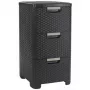 CURVER Infinity Recycled Bookcase su 3 stalčiais, 3x14L, tamsiai ruda