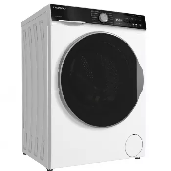DAEWOO WD-FC85514W1A-DE Priekinio pakrovimo skalbimo mašina, 8 kg, 1400 aps./min., balta/juoda
