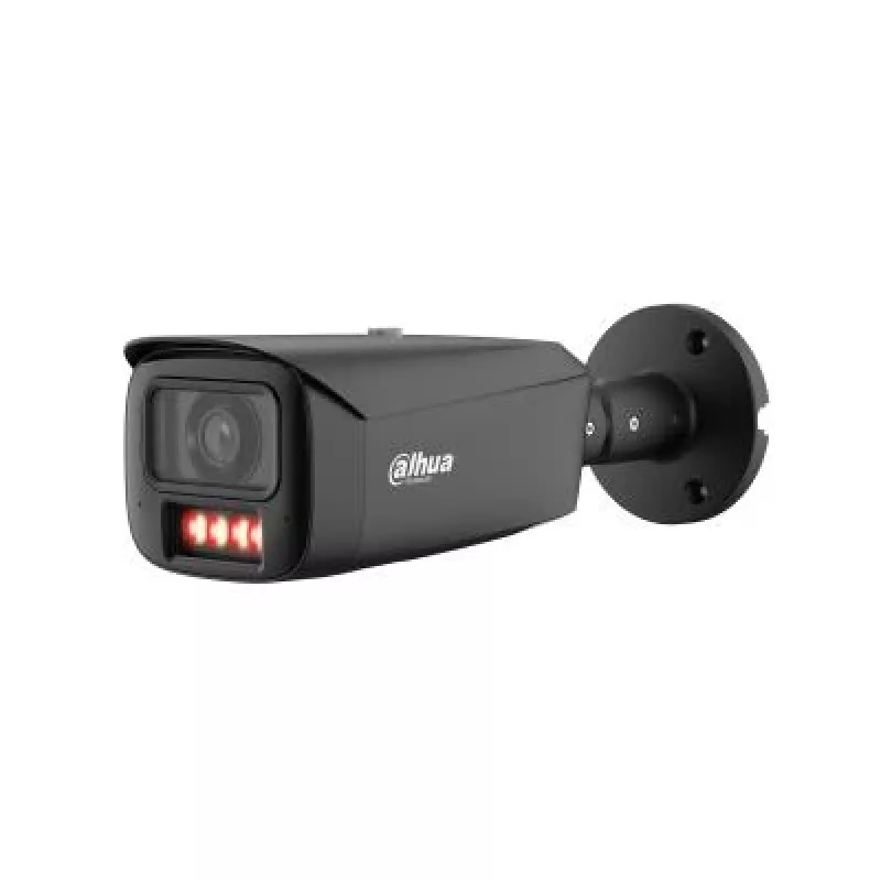 DAHUA IPC-HFW5659T1-ASE-PV-0360B-PRO-BLACK 6MP Bullet IP kamera su šilta šviesa, aktyviu atgrasymu, 3,6mm objektyvu, IP67, juoda