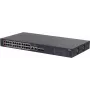 DAHUA CS4226-24ET-375 26 prievadų Layer 2+ valdomas PoE+ komutatorius su 24 Gigabit PoE+ prievadais, 2 SFP uplinkais, 375W biudžetu, be ventiliatoriaus, tinkamas montuoti į stelažą