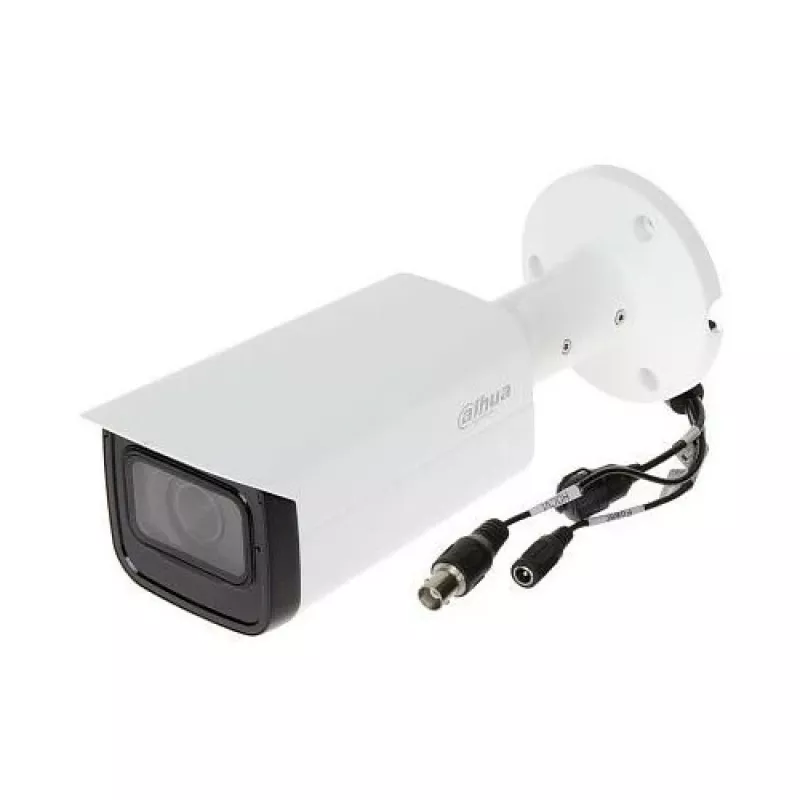 Dahua HDCVI 5MP motorizuoto varifokalinio objektyvo kulkos formos kamera su 80 m IR ir įmontuotu mikrofonu – HAC-HFW2501TU-Z-A-27135-S2