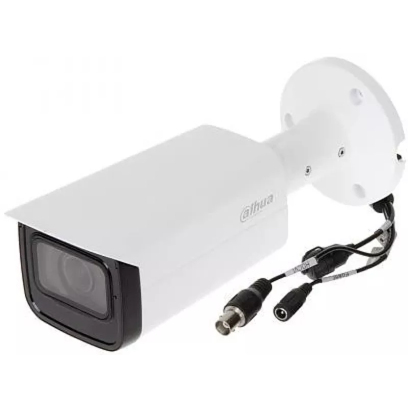 Dahua HDCVI 5MP motorizuoto varifokalinio objektyvo kulkos formos kamera su 80 m IR ir įmontuotu mikrofonu – HAC-HFW2501TU-Z-A-27135-S2