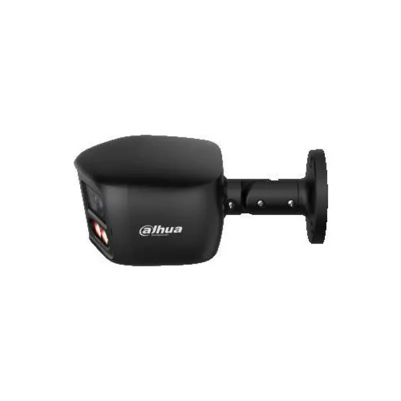 DAHUA IPC-PFW31259S-A180-E2-AS-PV-0280B-BLACK 5MP dviejų objektyvų panoraminė IP vaizdo kamera su aktyviu atgrasymu, juoda