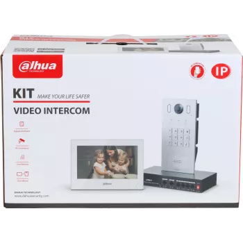 DAHUA KTP05(F) 2 laidų IP vaizdo domofono rinkinys su 7 inch jutikliniu ekranu, 2MP lauko stotele ir maitinimo šaltiniu