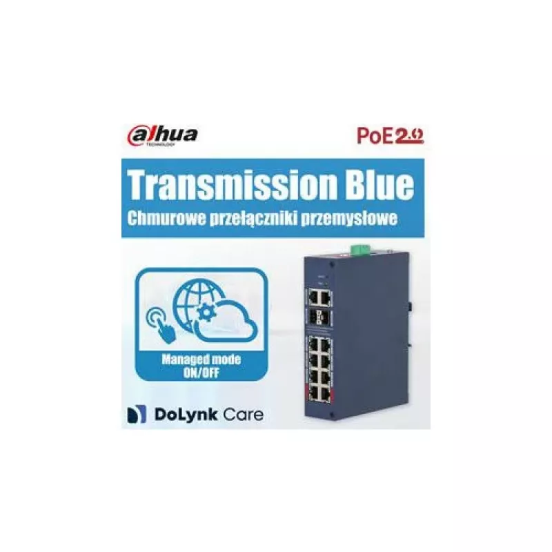 Dahua Technology CHS4206-4GT-90 Pramoninis nevaldomas PoE jungiklis, 6 prievadų Gigabit, 4x PoE++ 90W, DIN bėgelis