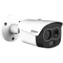 DAHUA TPC-BF1241-B3F4-DW-S8 šiluminė kulkos formos vaizdo kamera, 256x192 šiluminė ir 4MP matomos šviesos, 3.5mm/4mm, IP67, PoE