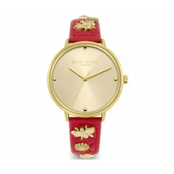 Daisy Dixon Women's DD133PG Analogue Quartz Watch 38mm Rose Gold Pink Faux Leather