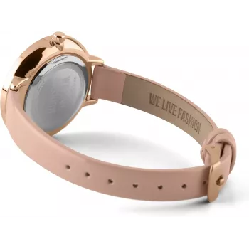 Daisy Dixon Moteriškas Kvarcinis Analoginis Laikrodis DD088PRG - 36mm Rožinio Aukso Ciferblatas, Rožinis Odinis Dirželis