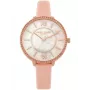 Daisy Dixon Moteriškas Kvarcinis Analoginis Laikrodis DD088PRG - 36mm Rožinio Aukso Ciferblatas, Rožinis Odinis Dirželis