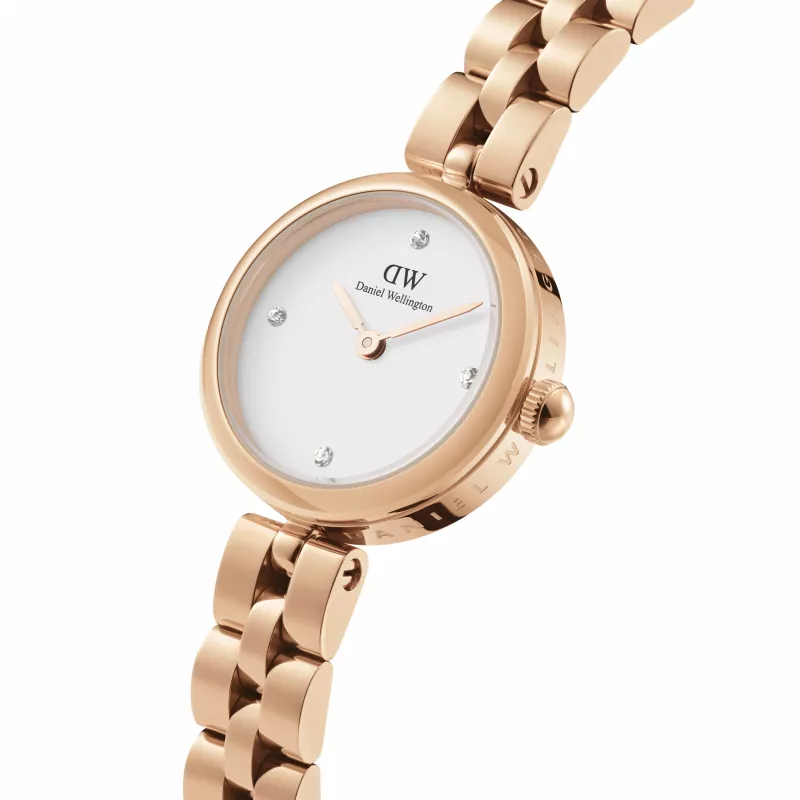 DANIEL WELLINGTON Petite Lumine Moteriškas Laikrodis 22mm Rožinis Auksas Nerūdijančio Plieno Tinklelis DW00100717