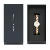 DANIEL WELLINGTON Petite Melrose Moteriškas Laikrodis 22mm Rožinio Aukso Tinklelio Apyrankė DW00100715