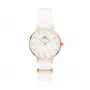 DANIEL WELLINGTON Petite Melrose Moteriškas Laikrodis 28mm Rožinis Auksas Tinklinė Apyrankė DW00100313
