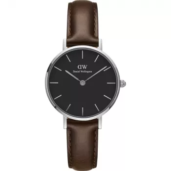 DANIEL WELLINGTON Petite Melrose moteriškas laikrodis 28mm rožinio aukso tinklelio apyrankė DW00100233