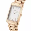 DANIEL WELLINGTON Petite Melrose Moteriškas Laikrodis 35mm Rožinis Auksas Nerūdijančio Plieno Tinklelis DW00100702