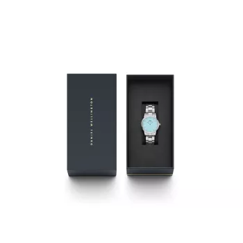 DANIEL WELLINGTON Petite Moteriškas Laikrodis 28mm Auksinis Tinklelis DW00100540