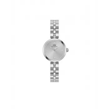 Daniel Wellington Quadro Mini Pressed Sheffield Moteriškas Laikrodis DW00100719 - 22mm Rožinio Aukso Nerūdijančio Plieno Korpusas, Kreminės Baltos Spalvos Ciferblatas, Juodas Itališkas Odinis Dirželis