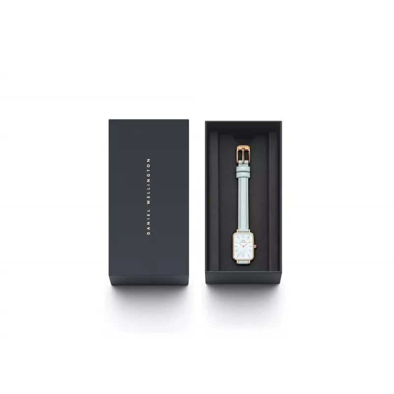 DANIEL WELLINGTON Quadro Mini moteriškas laikrodis DW00100638 - Rožinis auksas, 20 mm