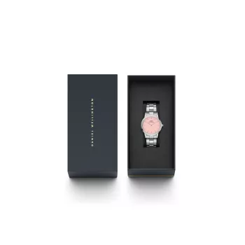 DANIEL WELLINGTON Moteriškas laikrodis Petite Lumine 32mm Rožinis Auksas Tinklelis DW00100535
