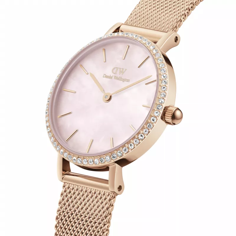DANIEL WELLINGTON Moteriškas laikrodis DW00100663 28mm Rožinis auksas Nerūdijančio plieno tinklelis