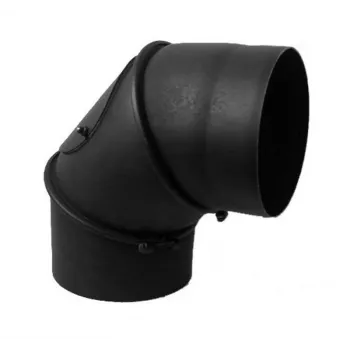 Darco reguliuojamas kamino lenkimas su trišakiu 45°-90° - 150 mm juodas plienas