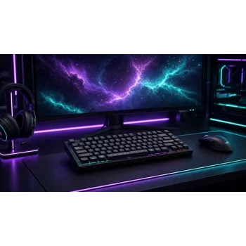 Dark Project ALU81A Terra Nova G3MS Moonstone mechaninė klaviatūra, US ANSI, juoda