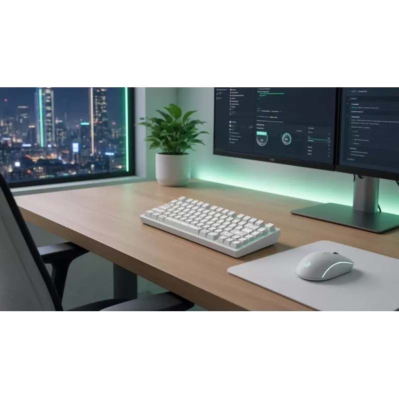 Dark Project ALU81A Terra Nova White mechaninė klaviatūra, G3MS Moonstone jungikliai, US ANSI